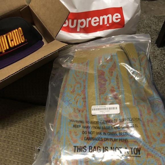 supreme tapestry sweater